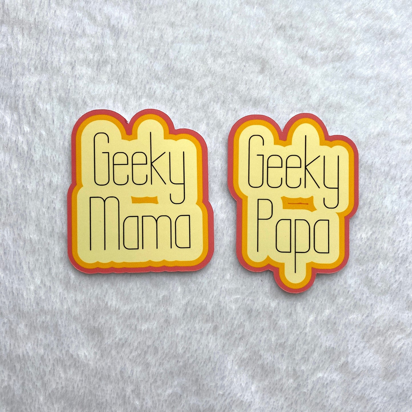 Geeky Mama & Papa Sticker Set