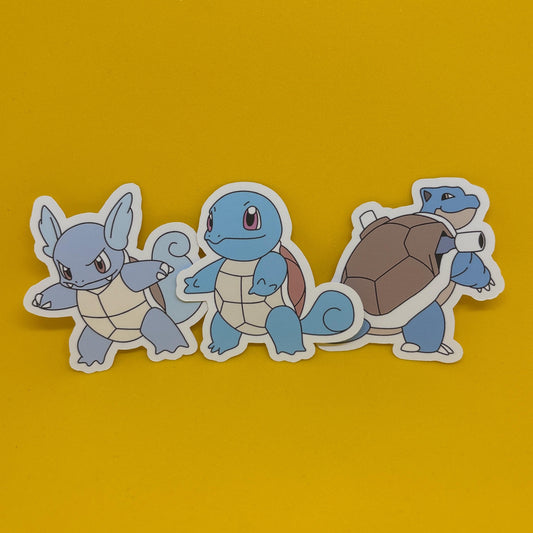 Pokemon Squirtle Wartortle Blastoise Stickers