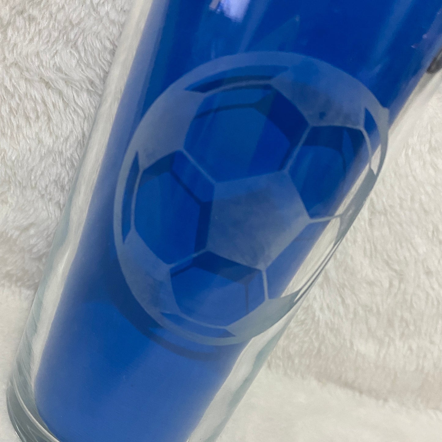 Football Etched Glass