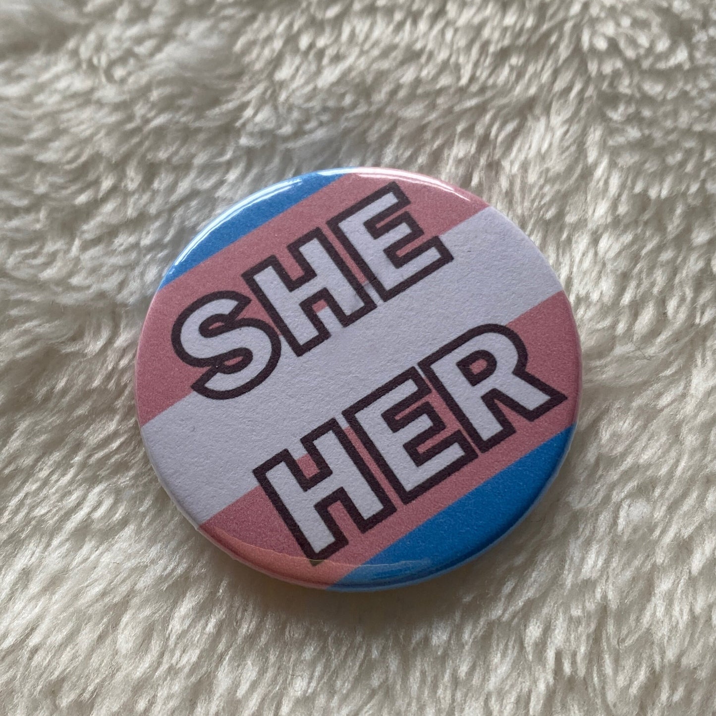 Trans Pride Pronoun Badges 38mm