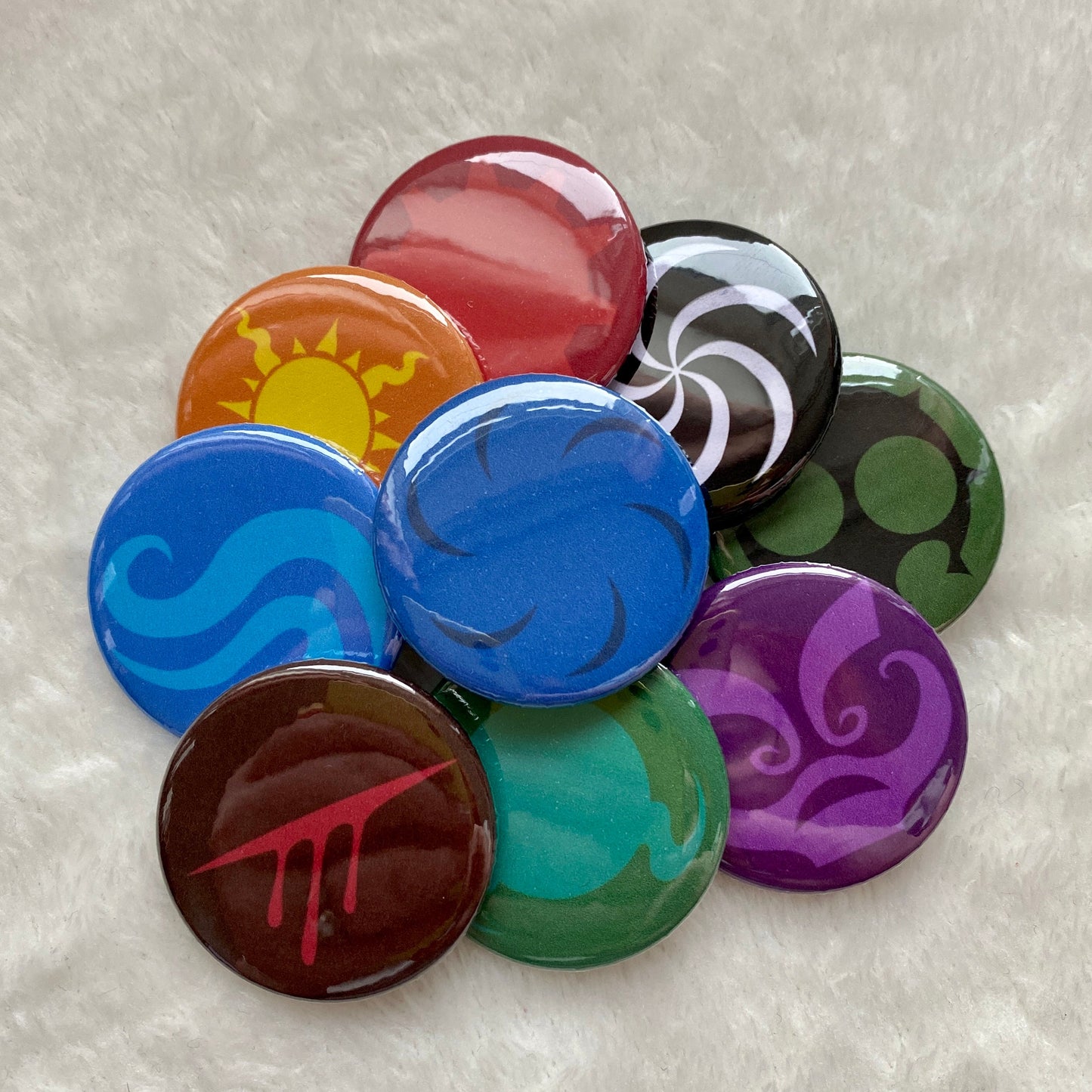 God Tier Aspect Button Badges 38mm