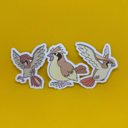 Pokemon Pidgey Pidgeotto Pidgeot Stickers
