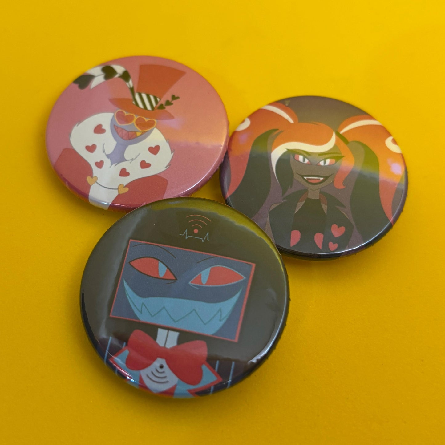 The Vees Hazbin Hotel Button Badge Set 38mm
