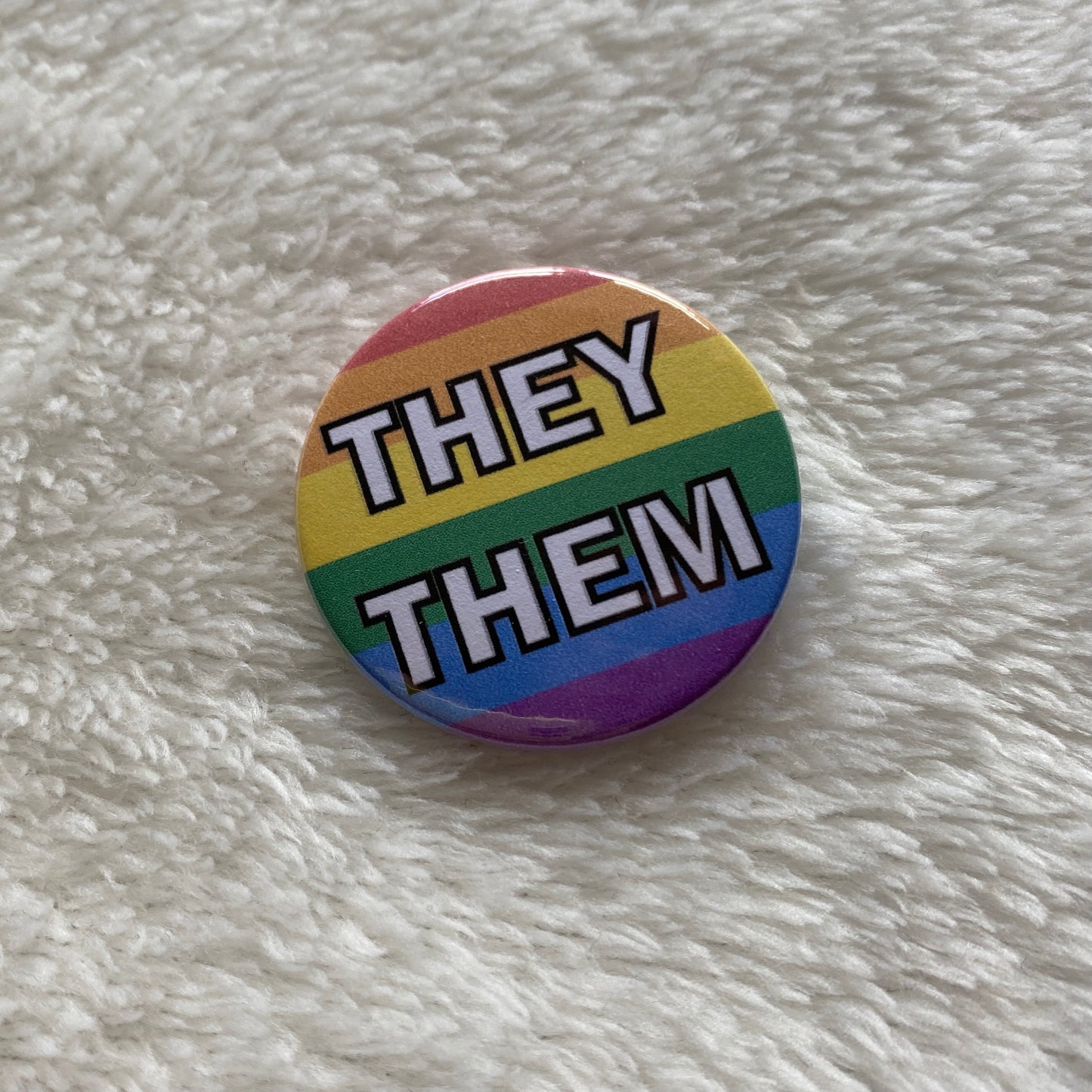 LGBT Pride Pronoun Badges 38mm