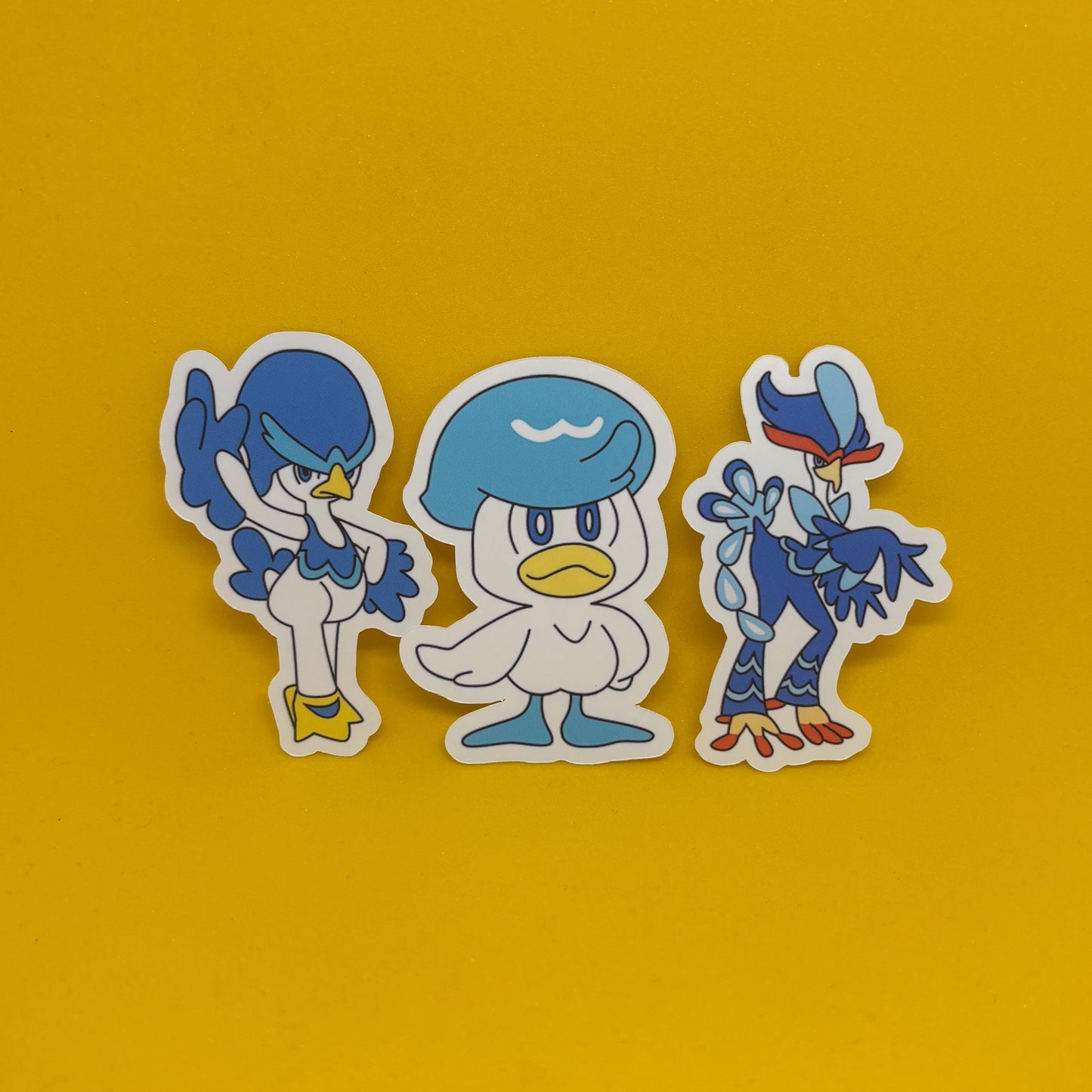 Pokemon Quaxly Quaxwell Quaquaval Stickers