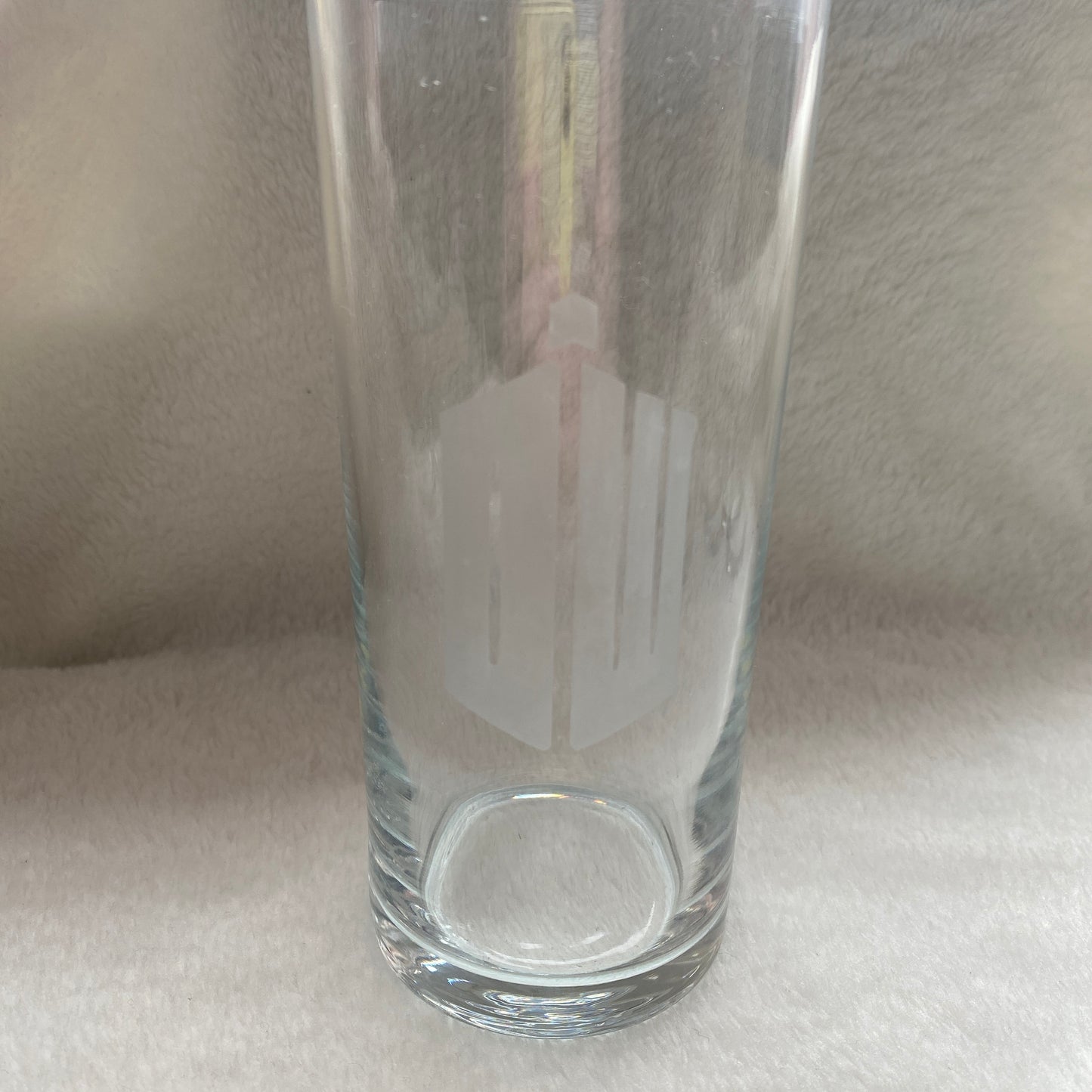 Doctor Who Logo Etched Drinking Glass