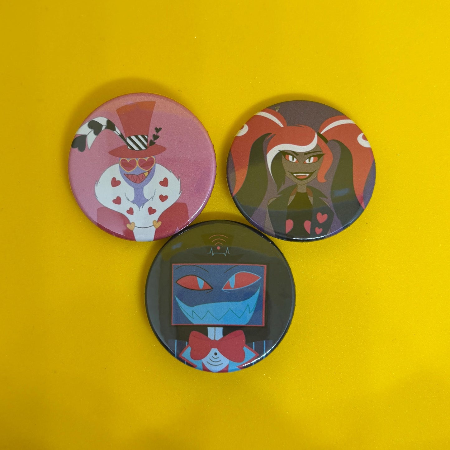 The Vees Hazbin Hotel Button Badge Set 38mm