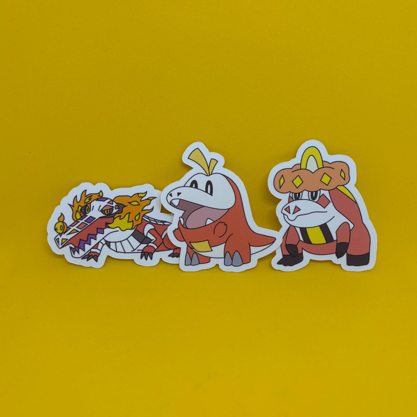 Pokémon Fuecoco Crocalor Skeledirge Stickers