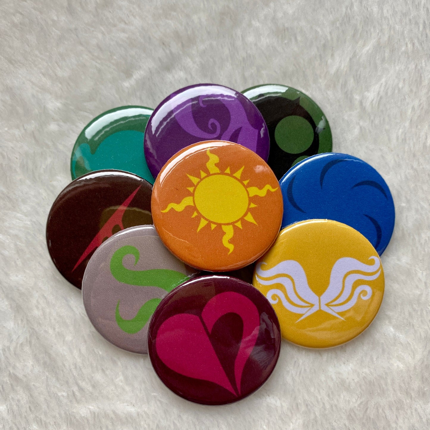 God Tier Aspect Button Badges 38mm