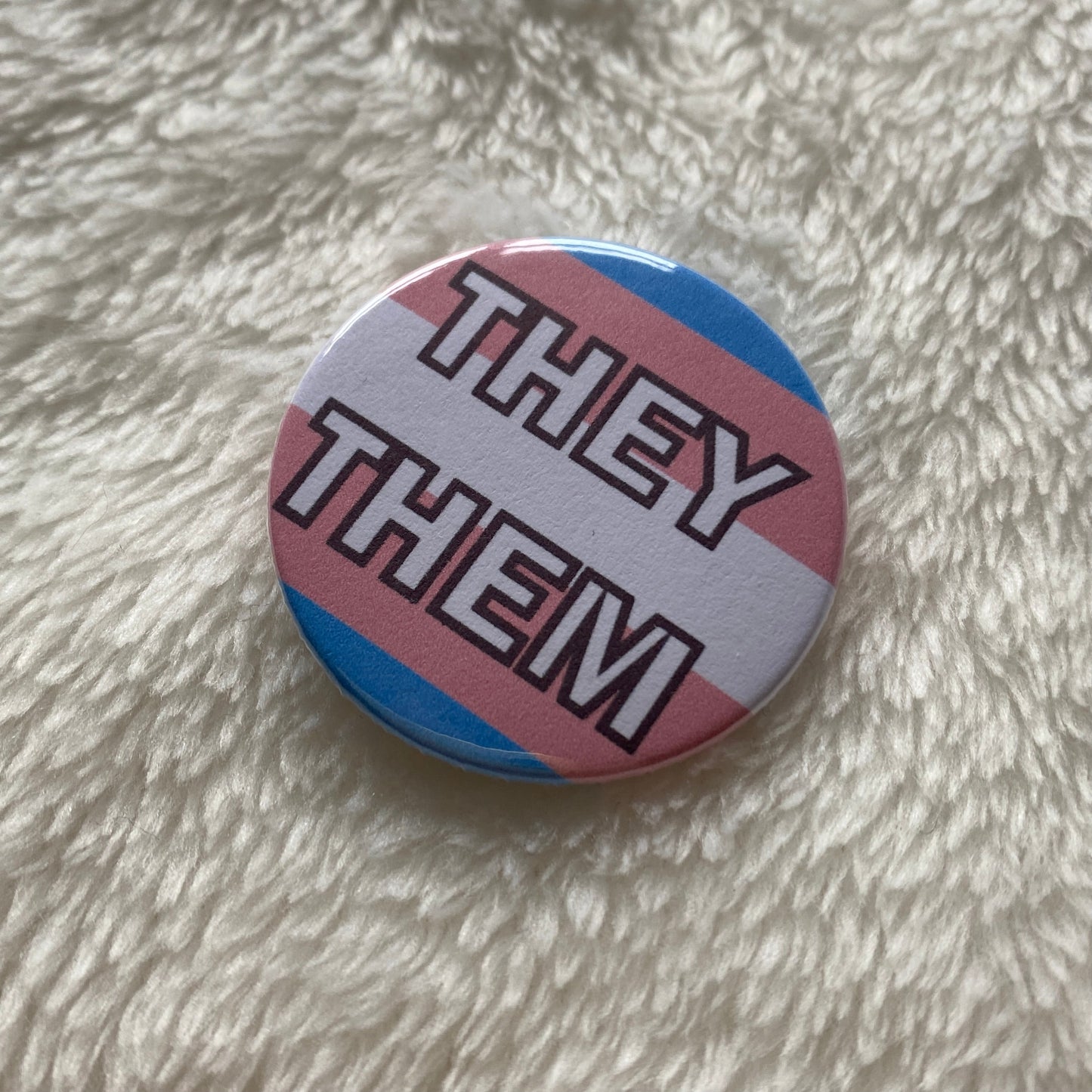 Trans Pride Pronoun Badges 38mm