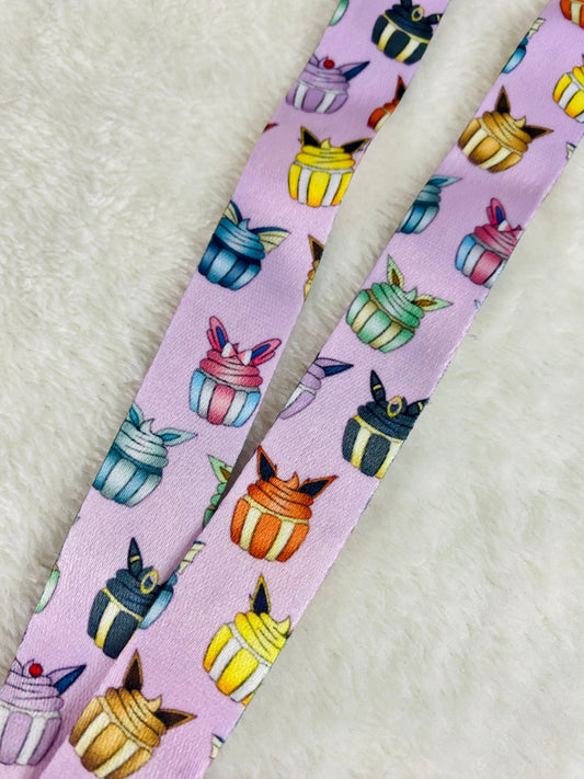 Eevee Eeveelution Cupcake Lanyard