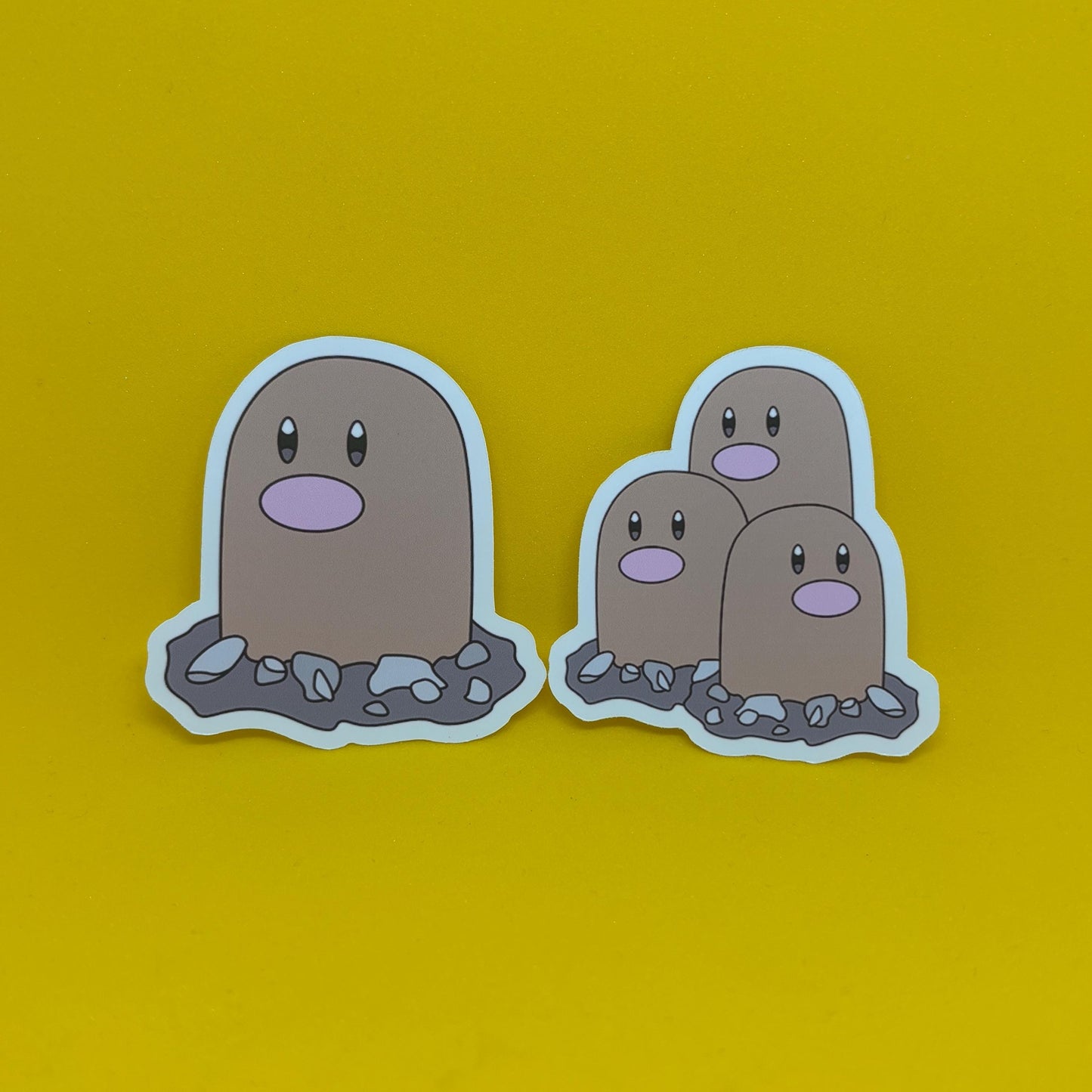 Pokémon Diglett Dugtrio Stickers