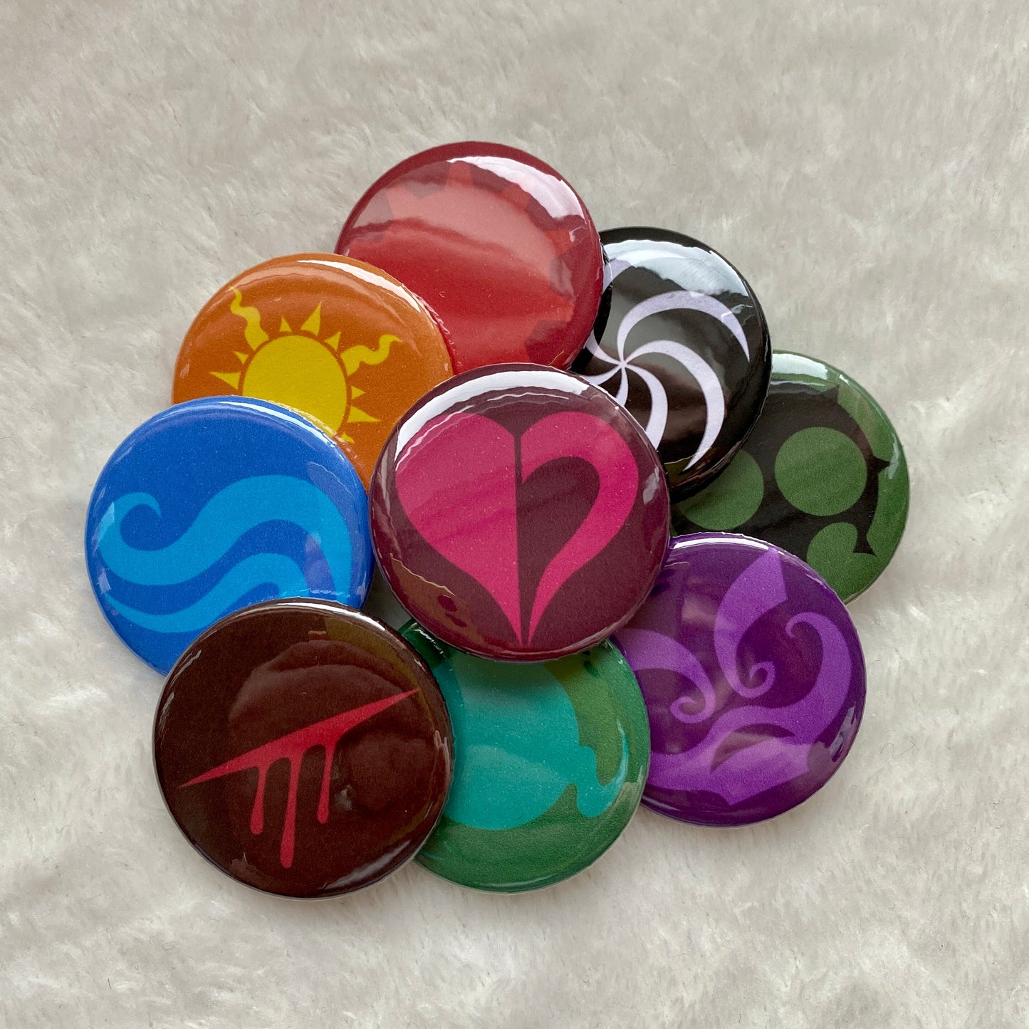 God Tier Aspect Button Badges 38mm