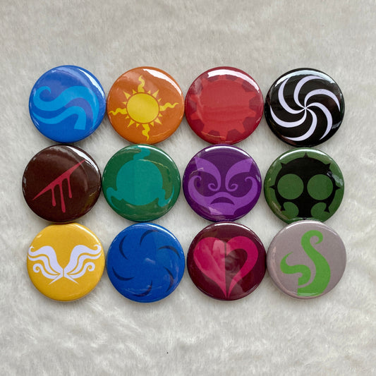 God Tier Aspect Button Badges 38mm