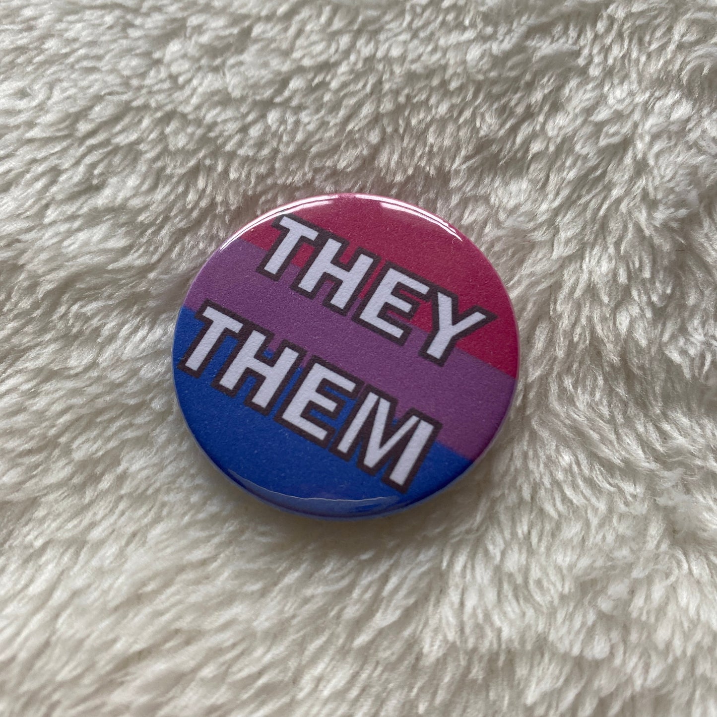 Bisexual Pride Pronoun Badges 38mm