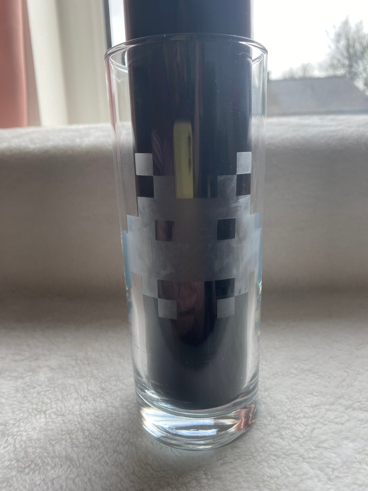 Space Invaders Etched Drinking Glass