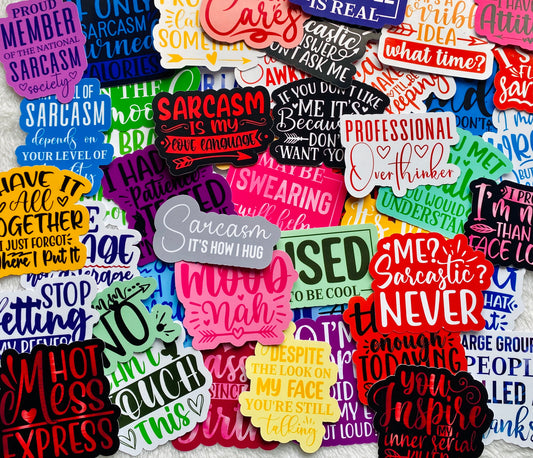 Sarcastic Funny Quote Sticker Pack