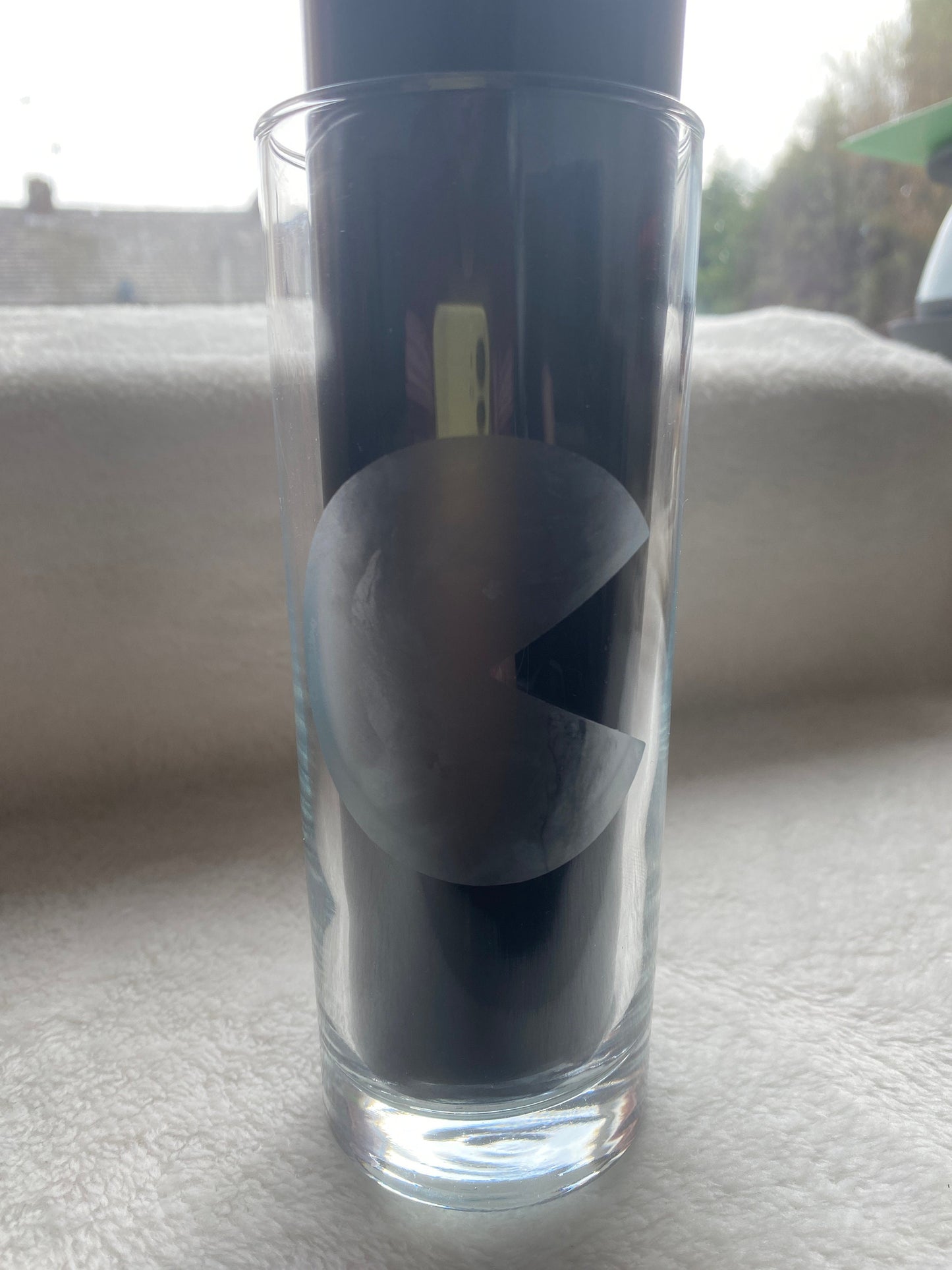 Pacman Etched Drinking Glass