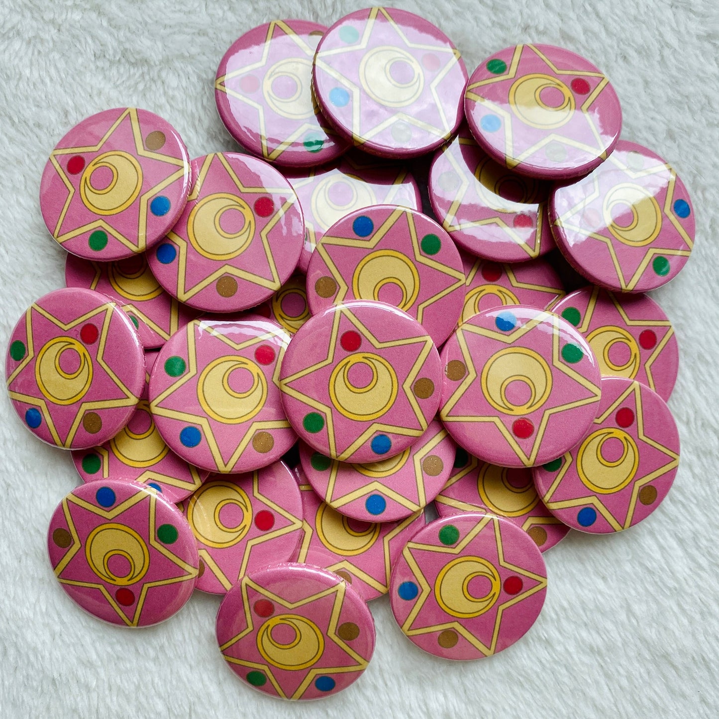 Sailor Moon Pink Star Transformation Brooch Badge