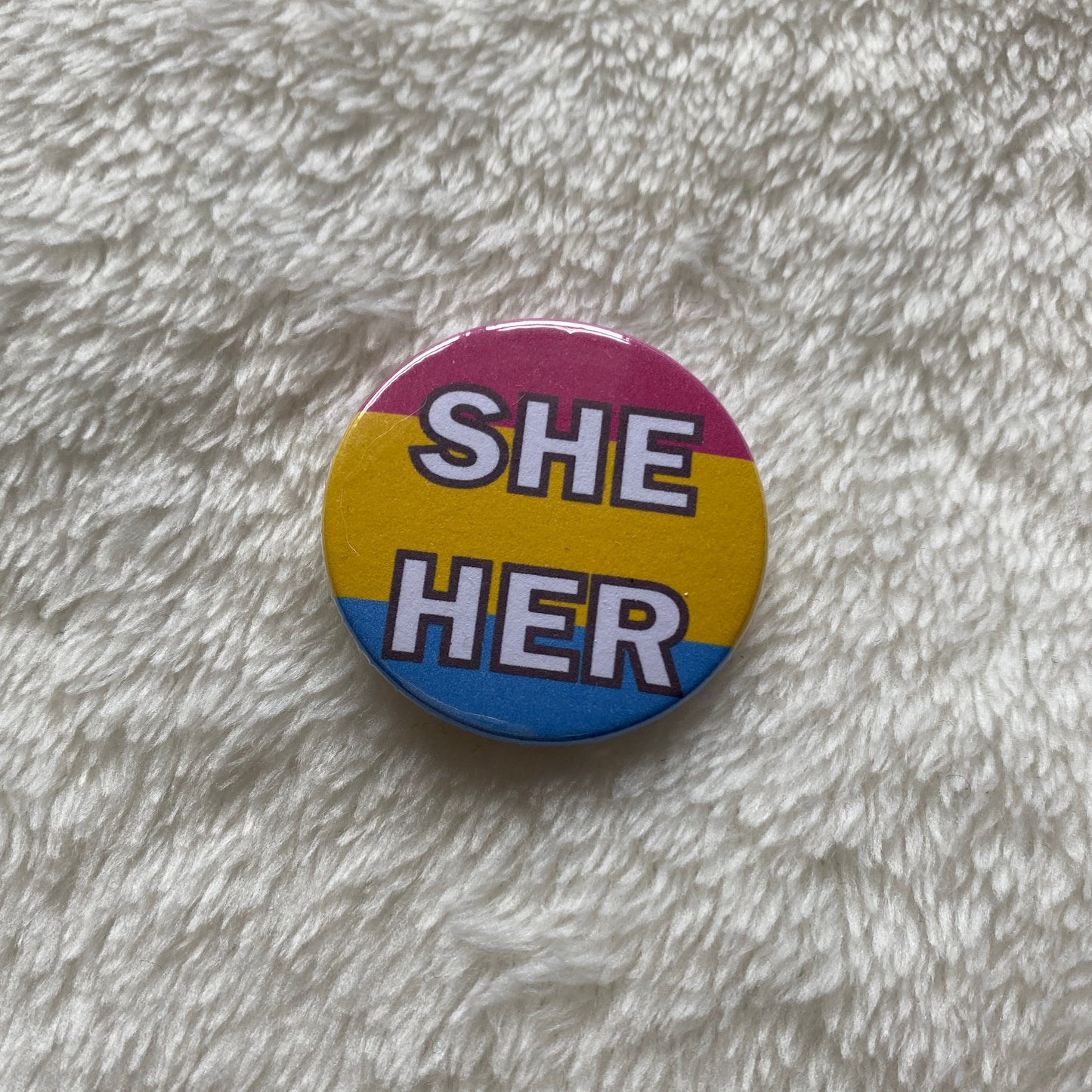 Pansexual Pride Pronoun Badges 38mm