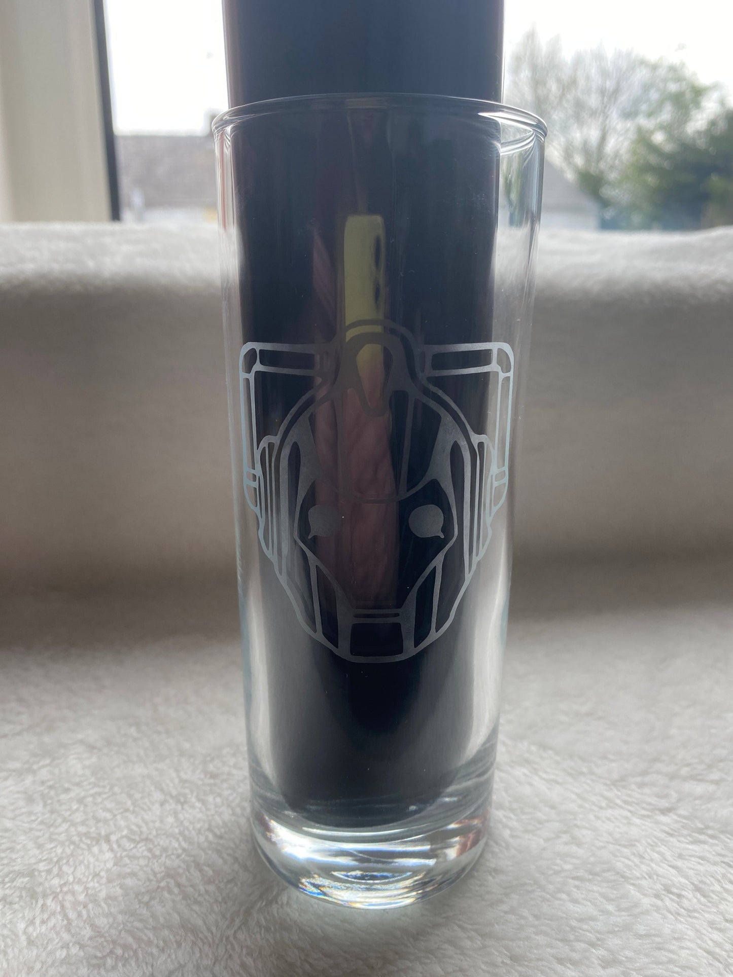 Cyberman Etched Drinking Glass