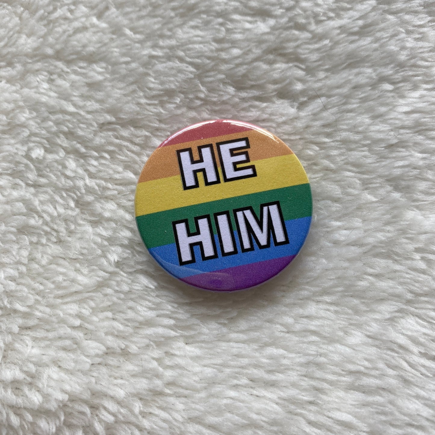 LGBT Pride Pronoun Badges 38mm