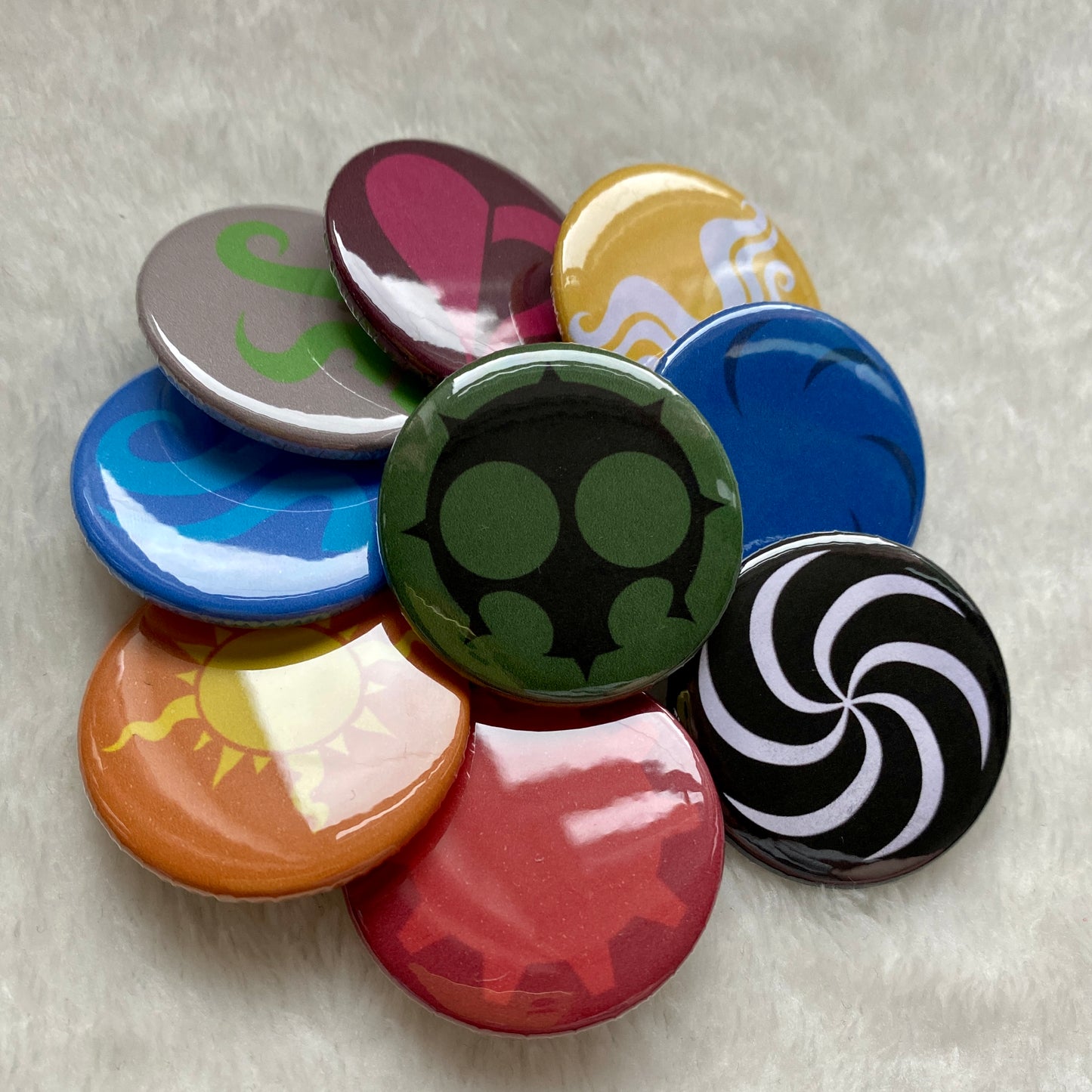 God Tier Aspect Button Badges 38mm
