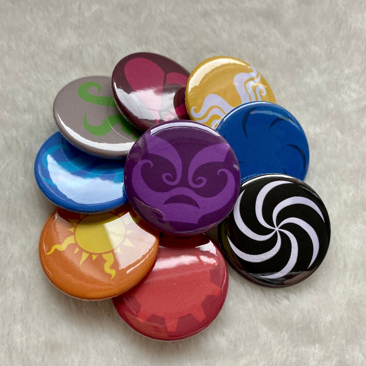 God Tier Aspect Button Badges 38mm