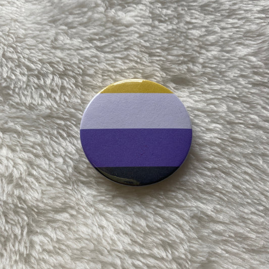 Nonbinary Pride Badge 38mm