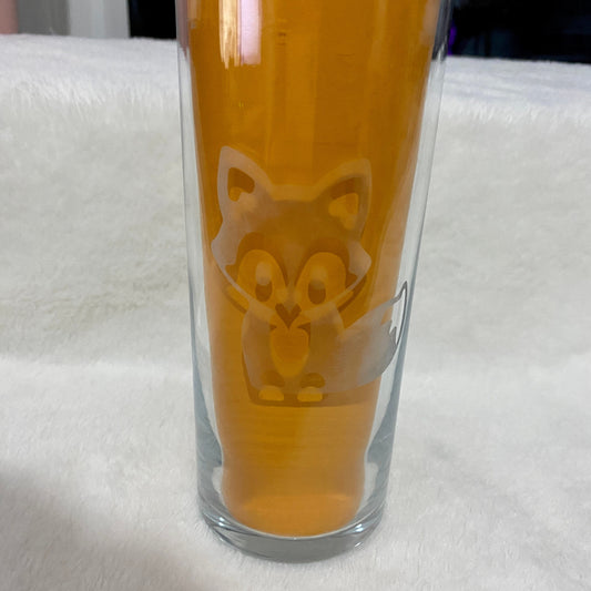 Fox Etched Glass