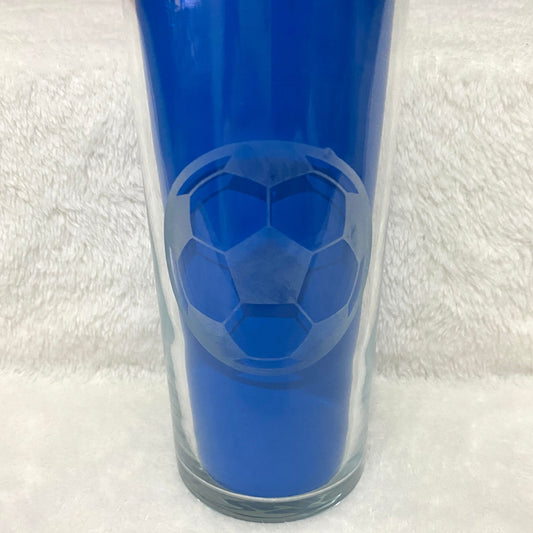 Football Etched Glass