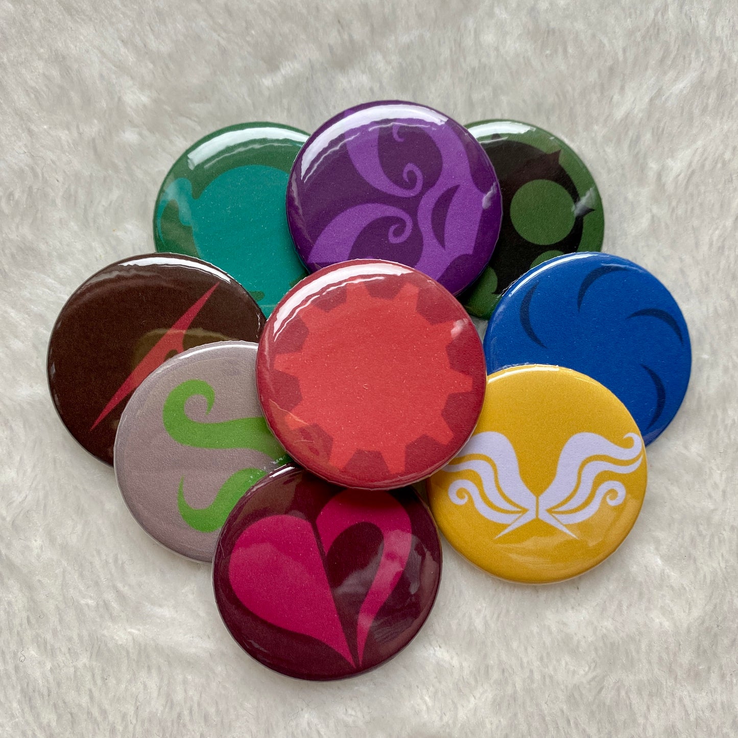 God Tier Aspect Button Badges 38mm