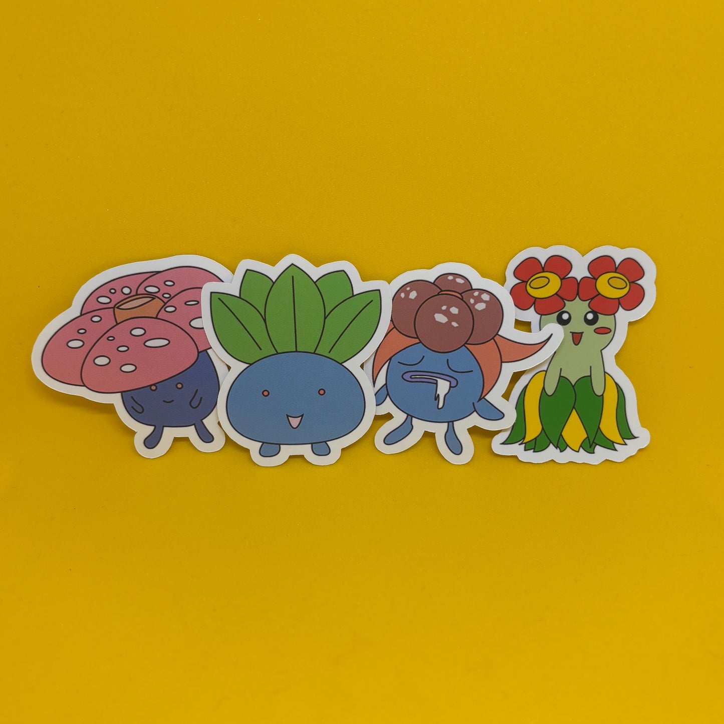 Pokémon Oddish Gloom Vileplume Bellossom Stickers