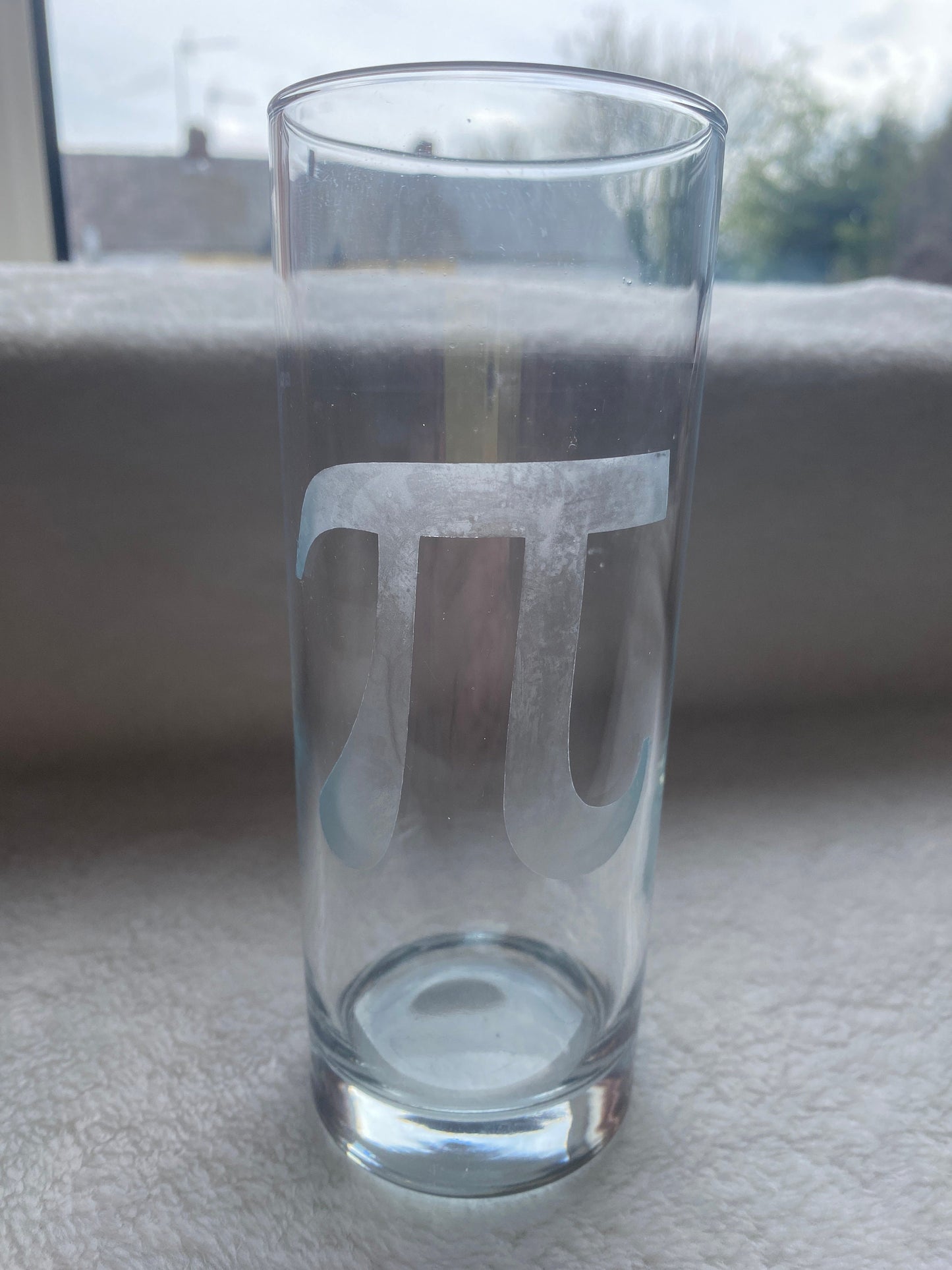 Pi Geeky Etched Drinking Glass