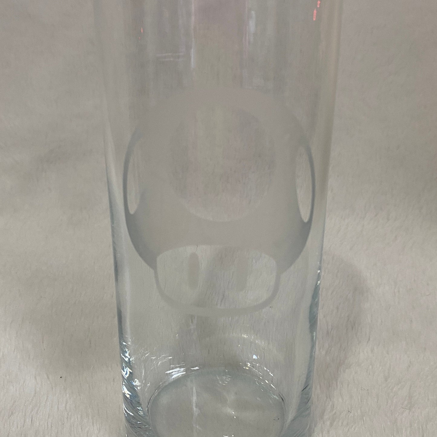 Mario Mushroom Etched Glass