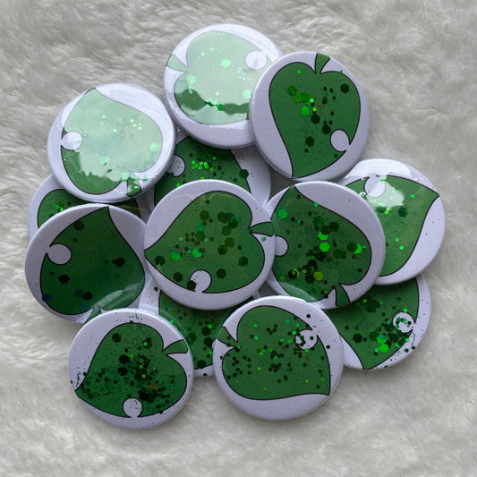 Animal Crossing Logo Glitter Badge 38mm