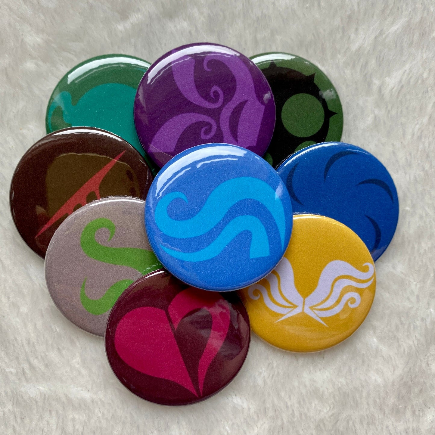 God Tier Aspect Button Badges 38mm