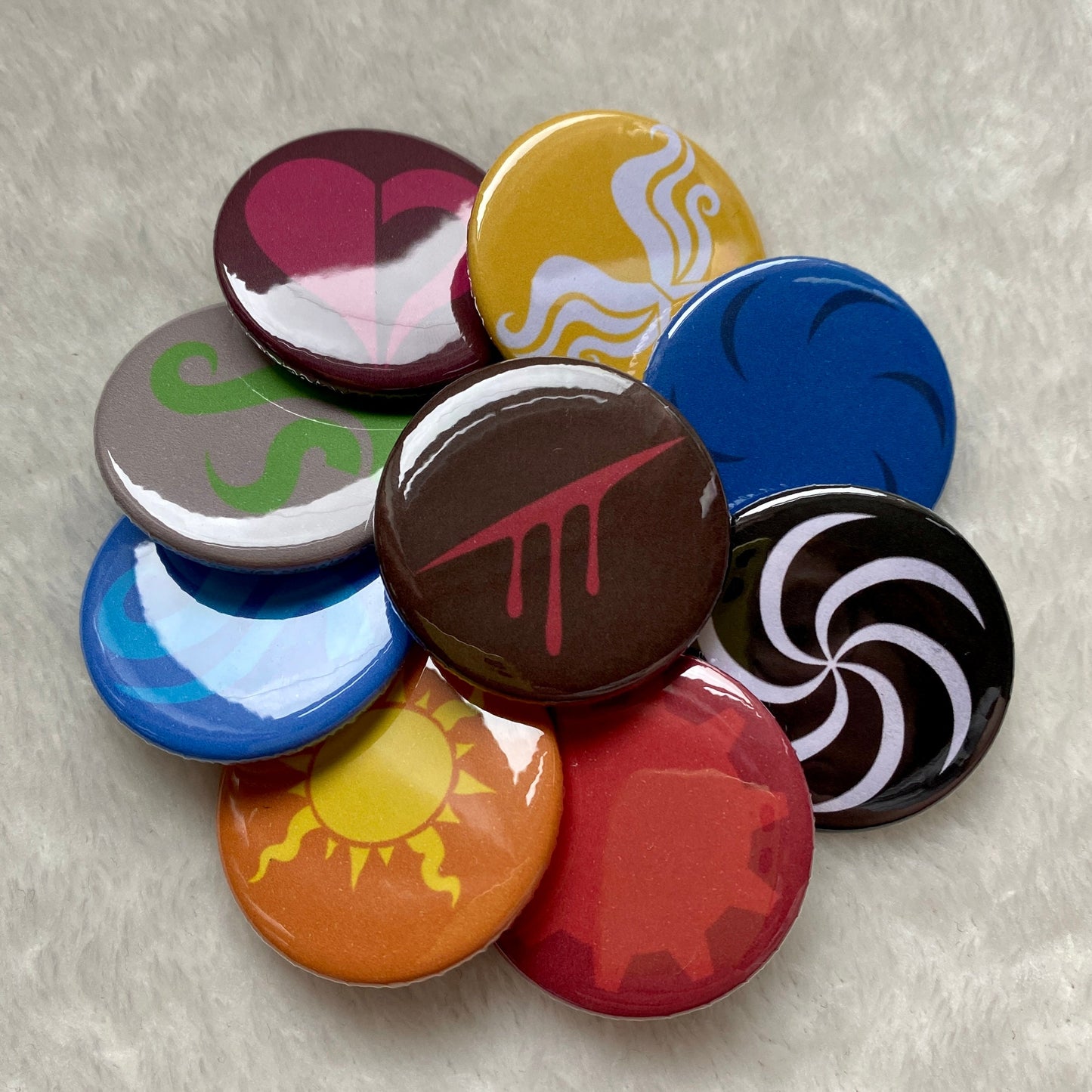 God Tier Aspect Button Badges 38mm