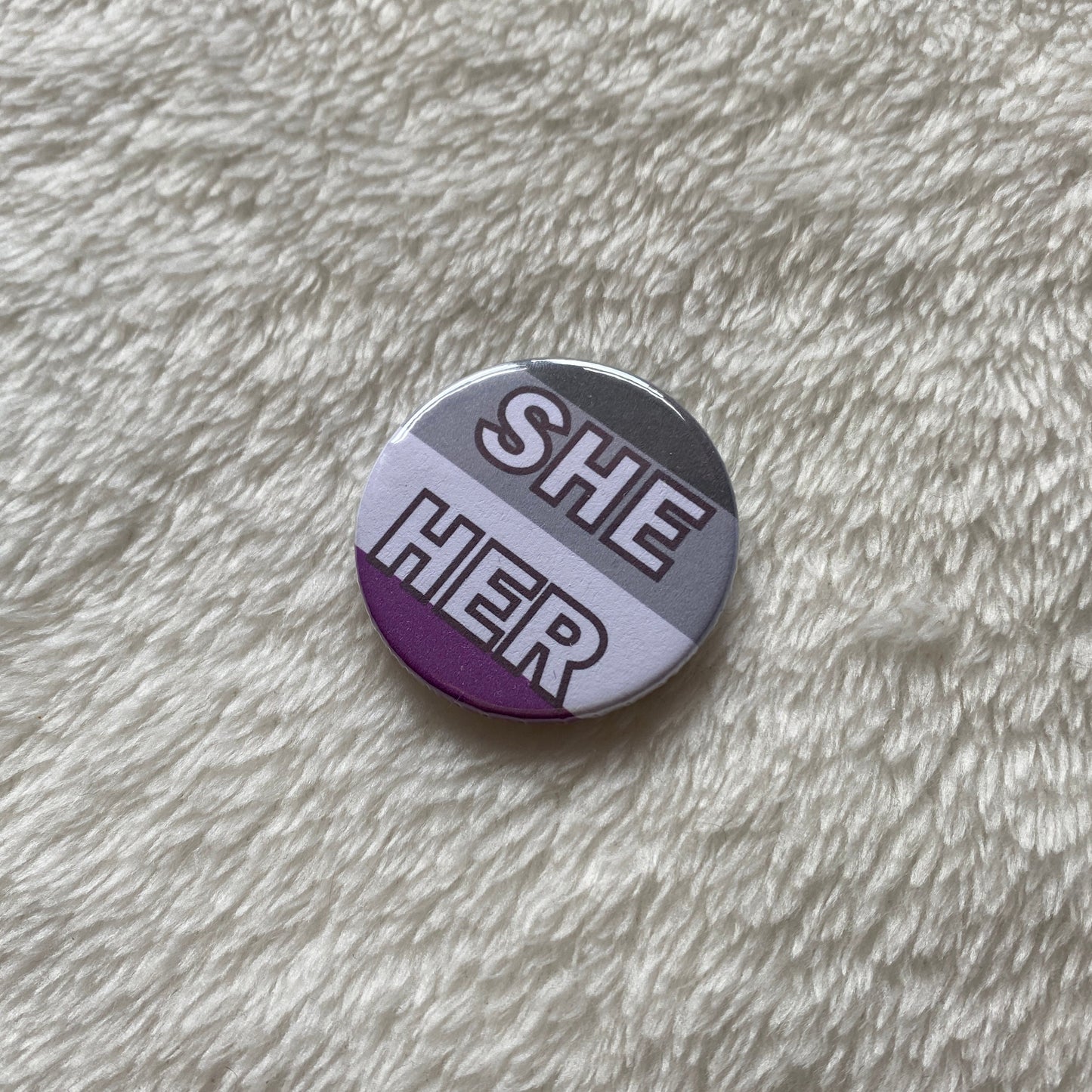 Asexual Pride Pronoun Badges 38mm