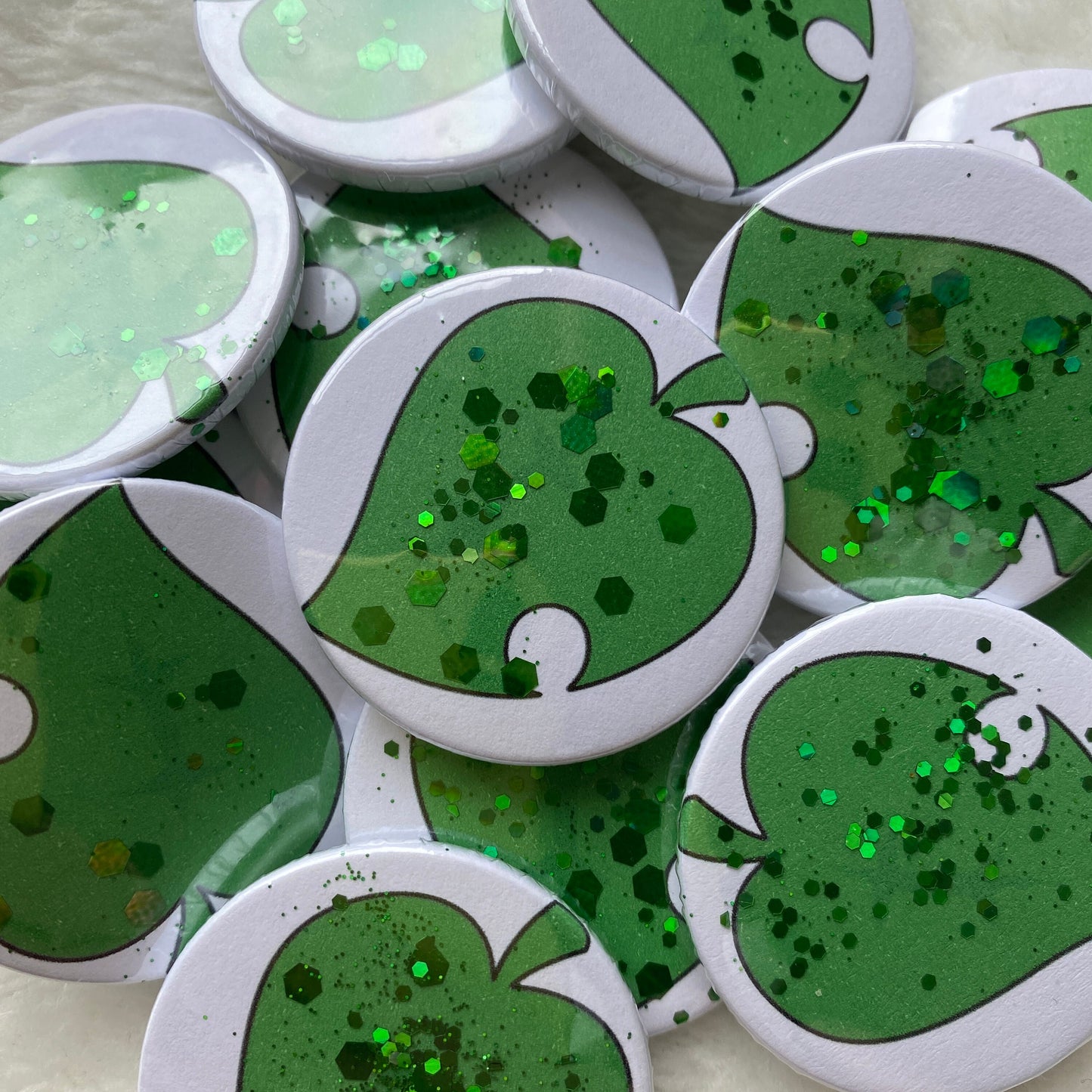 Animal Crossing Logo Glitter Badge 38mm