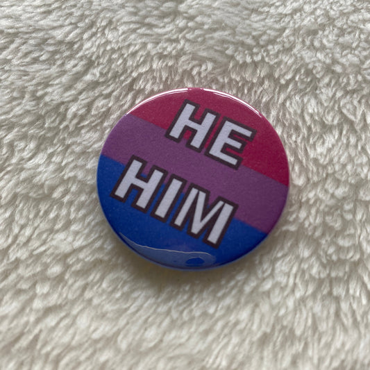 Bisexual Pride Pronoun Badges 38mm